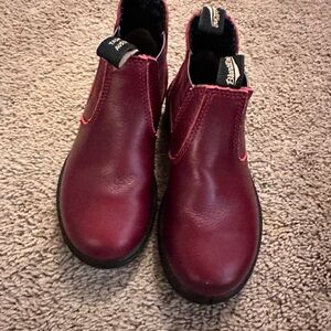 Blundstone Kids' Burgundy Leather Boots